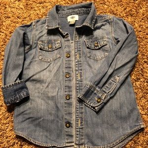 Boys button down denim shirt